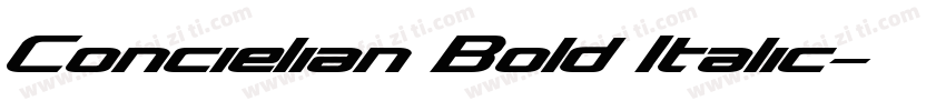 Concielian Bold Italic字体转换